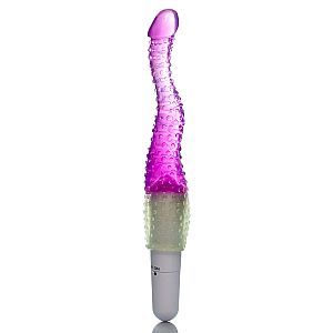 Plug com Vibrador Sinuoso e Texturizado