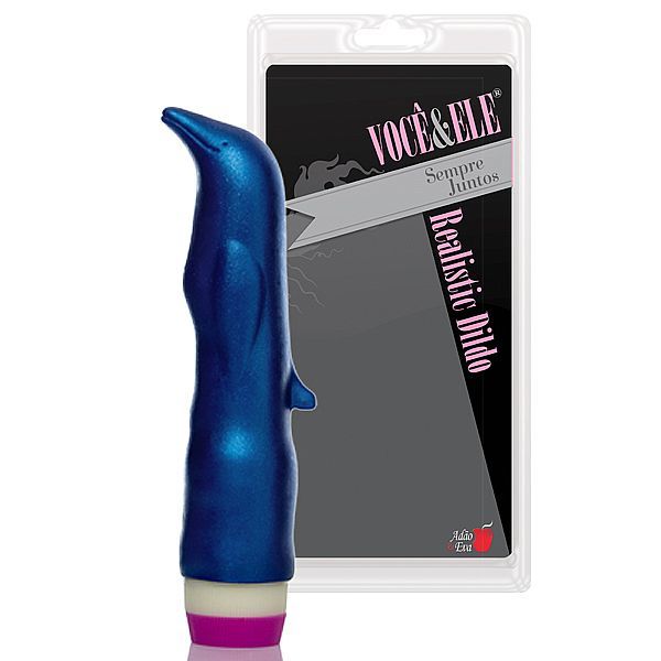 Prótese Golfinho com Vibro em PVC - 20x4 cm